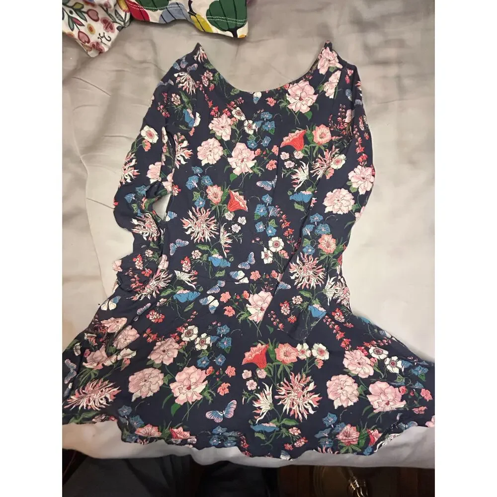 Tea Collection Grey and pink floral Dress size 6